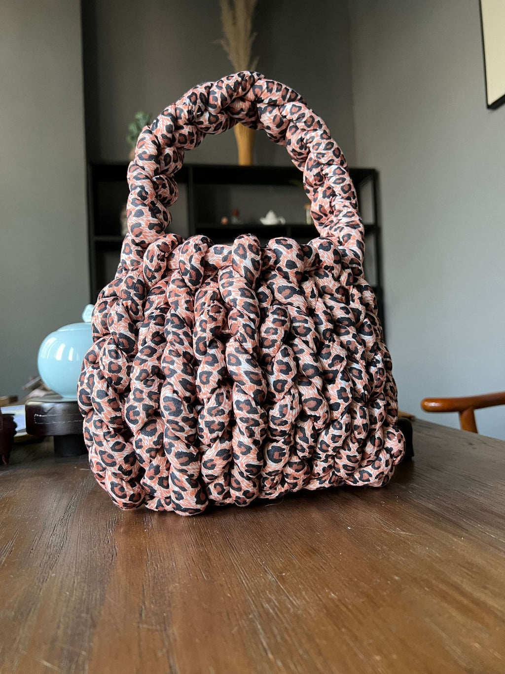 Hand Woven Crystal Velvet Bag