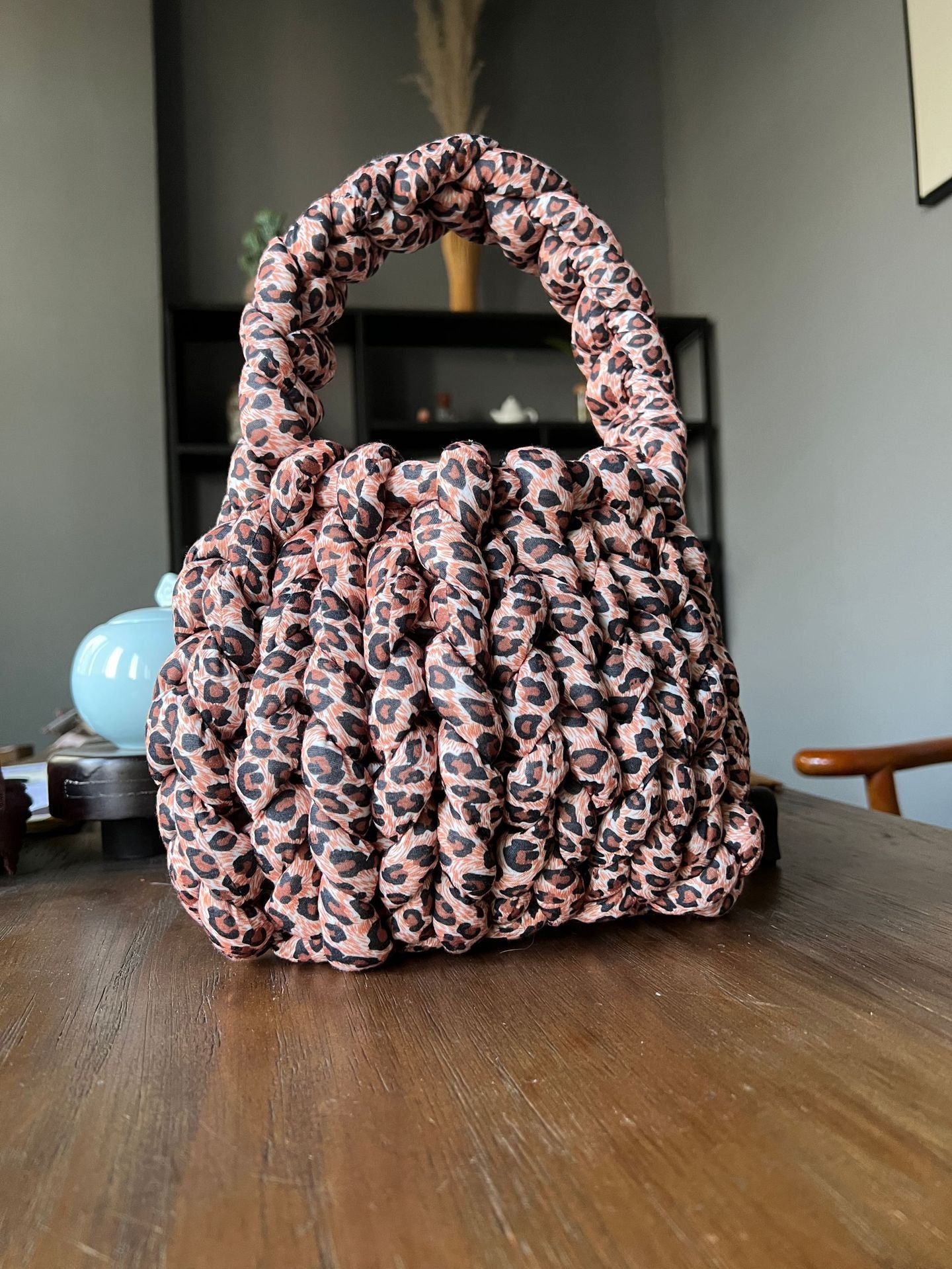 Hand Woven Crystal Velvet Bag
