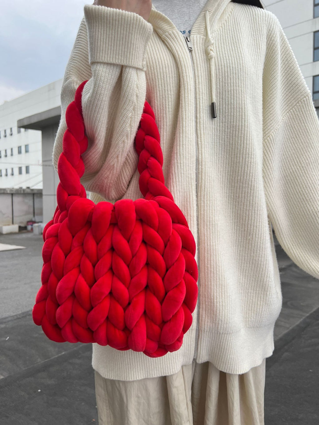 Hand Woven Crystal Velvet Bag