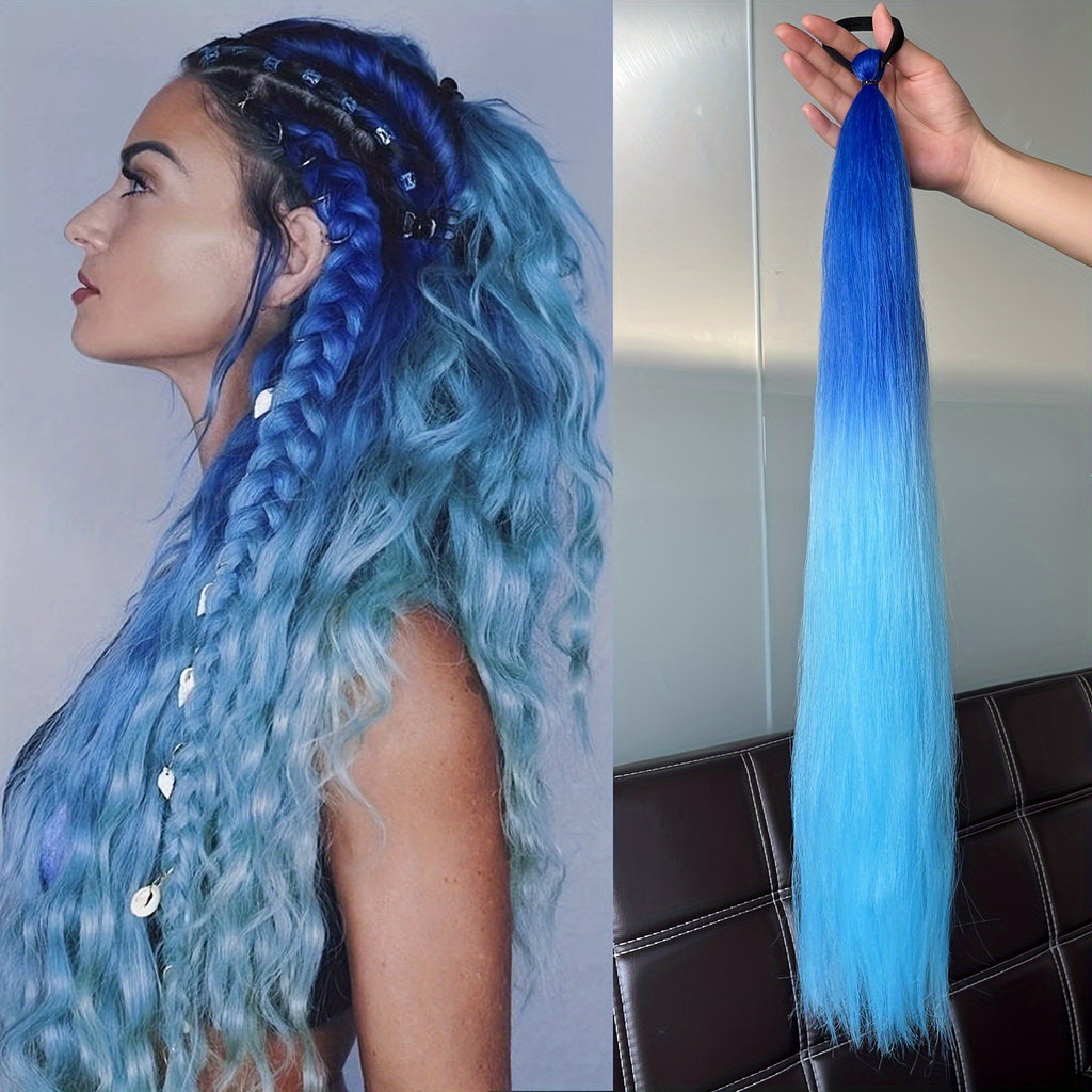 Rich Color Braid Ponytail wig
