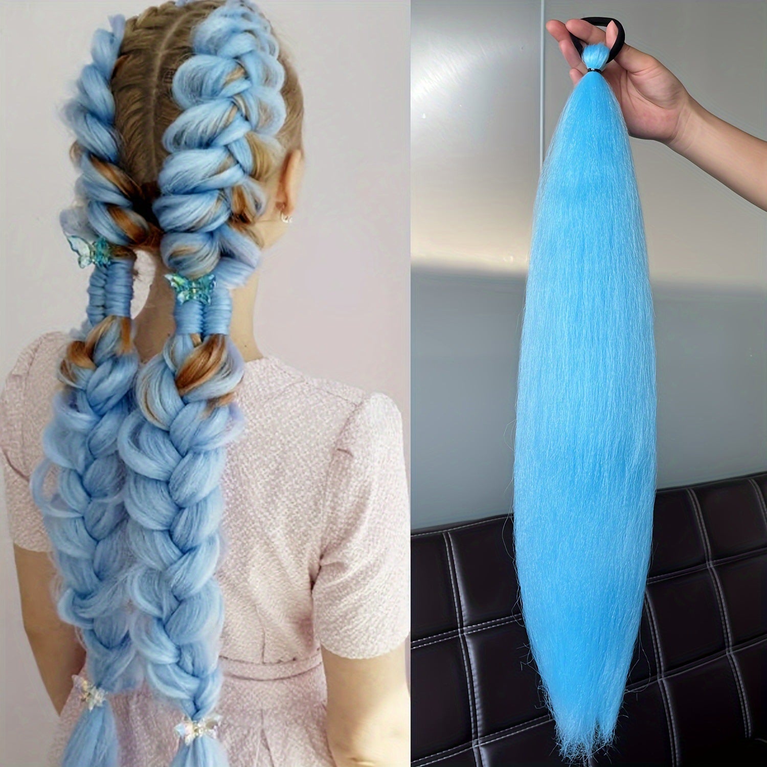 Rich Color Braid Ponytail wig