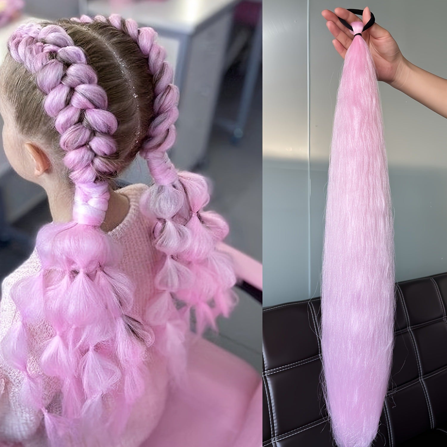 Rich Color Braid Ponytail wig