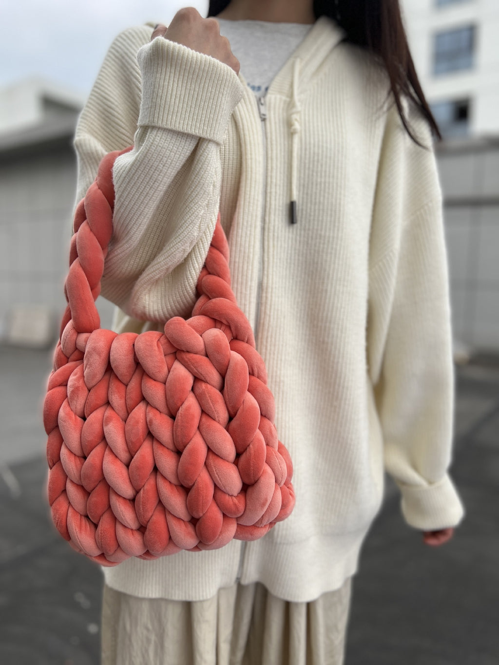 Hand Woven Crystal Velvet Bag