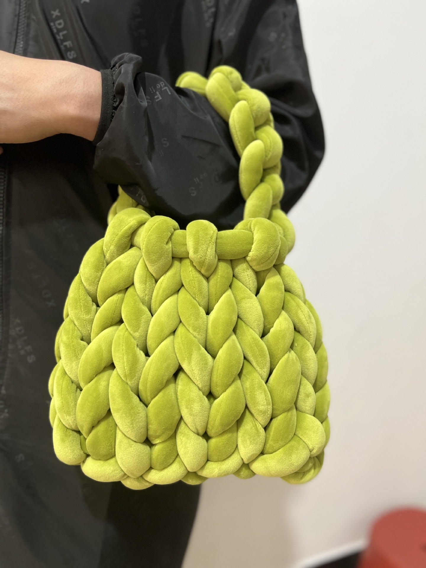 Hand Woven Crystal Velvet Bag