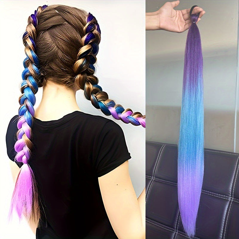 Rich Color Braid Ponytail wig