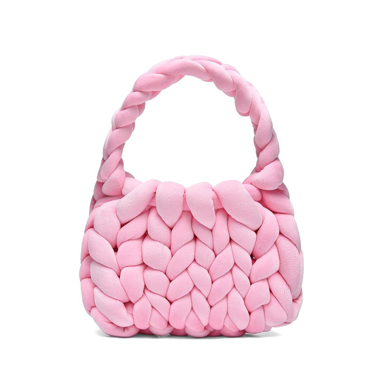 Hand Woven Crystal Velvet Bag