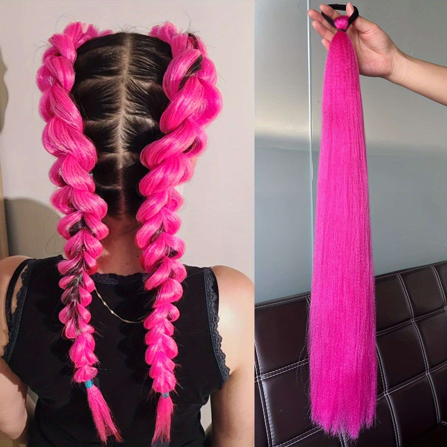 Rich Color Braid Ponytail wig
