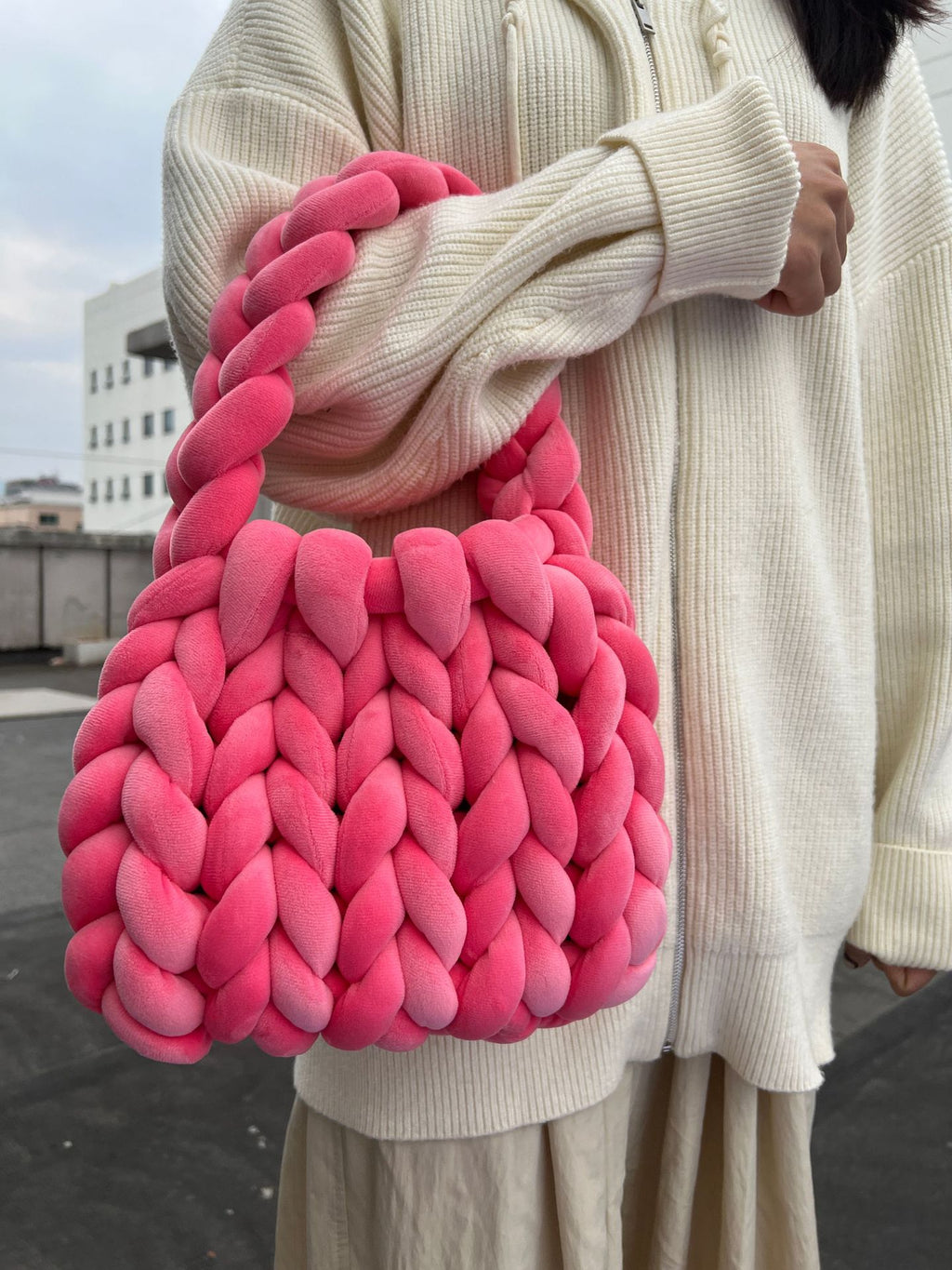 Hand Woven Crystal Velvet Bag