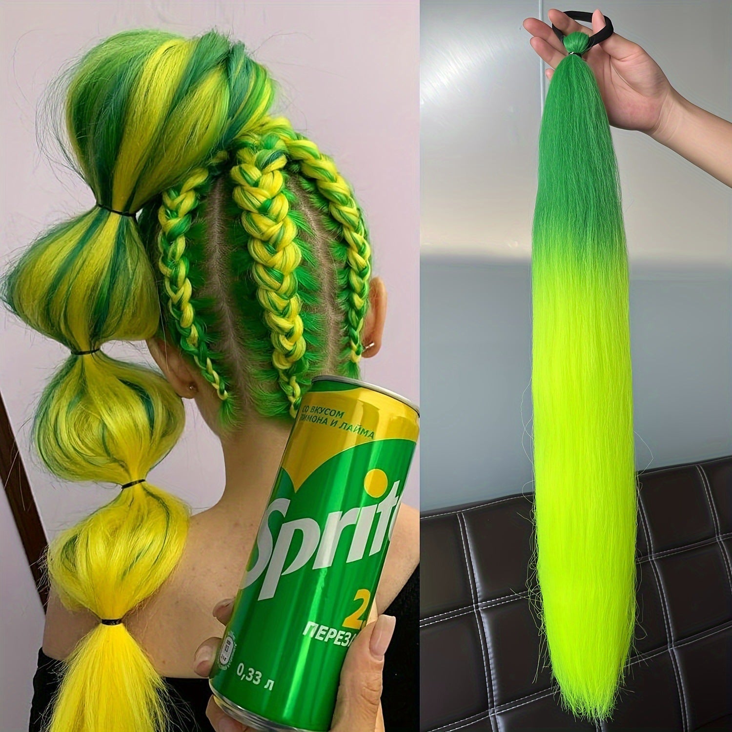 Rich Color Braid Ponytail wig