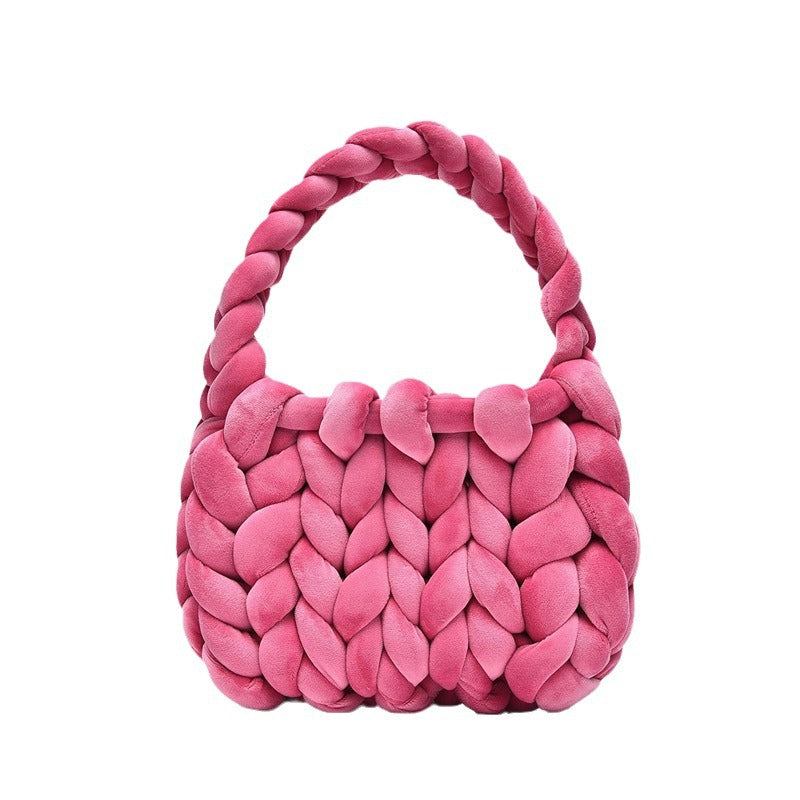 Hand Woven Crystal Velvet Bag