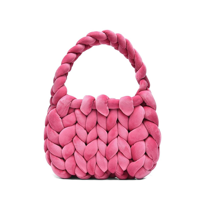 Hand Woven Crystal Velvet Bag